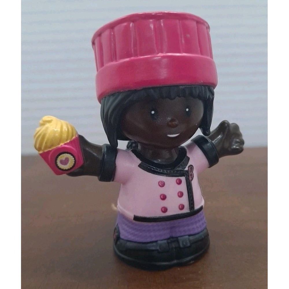 Fisher‎ Price Little People African American Barbie Chef Baker Cupcake 2022